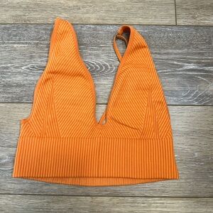 Out From Under By Urban Outfitters Orange Ribbed Bralette Sz XS/S